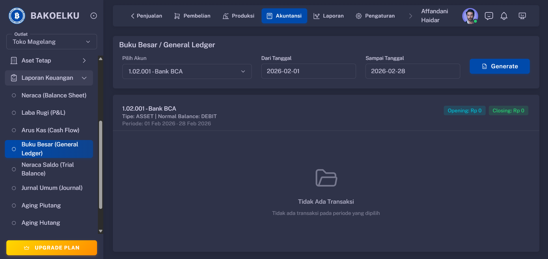 Buku Besar Interface