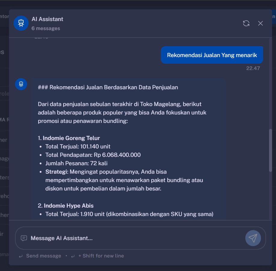 AI Recommendations Interface
